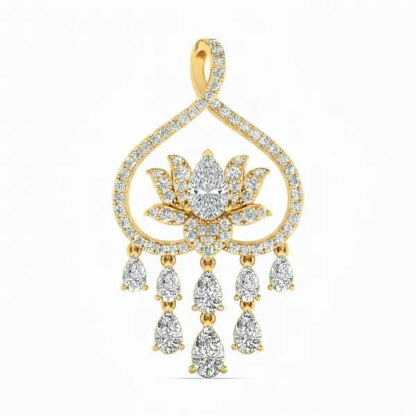 Ornate Ornate Diamond Pendant - Laboratory-Grown Diamond Pendant