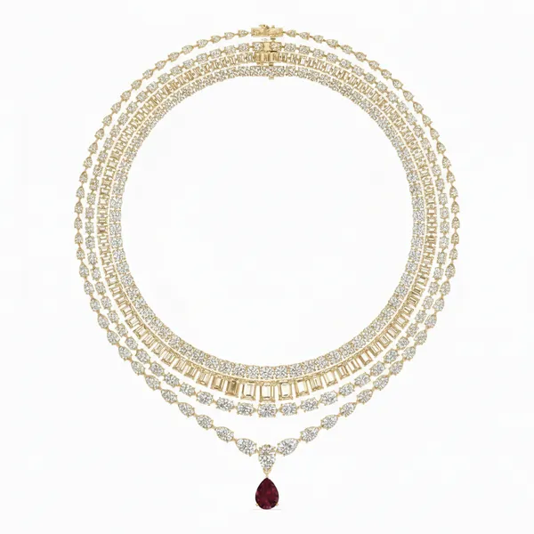 Captivating Fringe Diamond Necklace - Laboratory-Grown Diamond Necklace