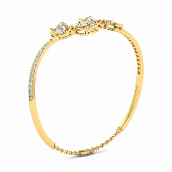 Dreamy Cluster Diamond Bangle - View 2