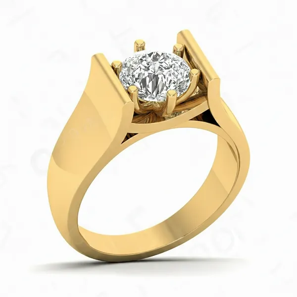Sculptural Accent Diamond Ring - Laboratory-Grown Diamond Ladies Ring