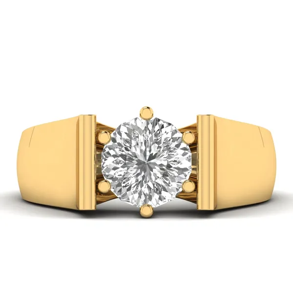 Sculptural Accent Diamond Ring - View 2