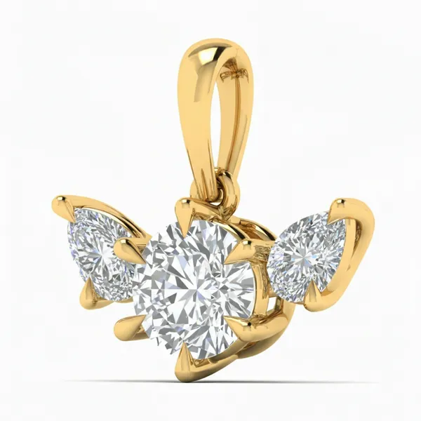 Bold Ornate Diamond Pendant - View 2