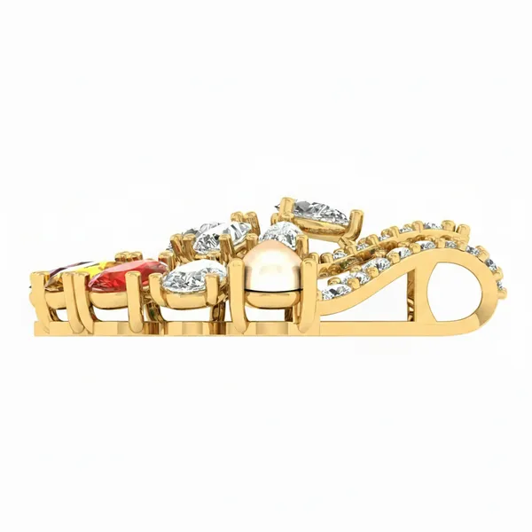Bold Princess Diamond Pendant - View 3