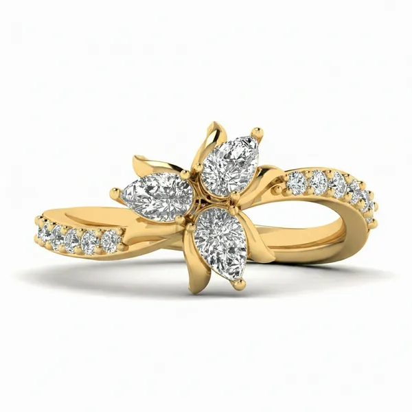 Delicate Wrap Diamond Ring - View 2