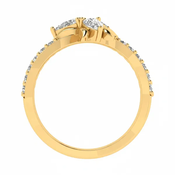 Delicate Wrap Diamond Ring - View 3