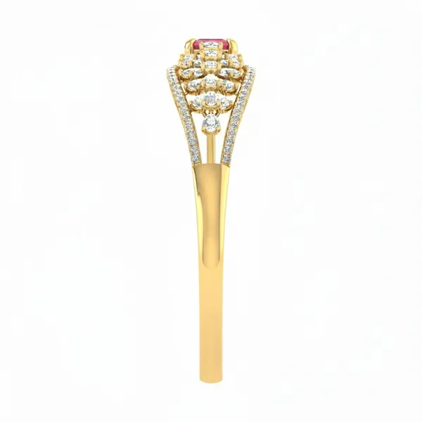 Pristine Floral Diamond Bangle - View 8