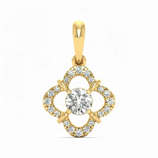 Vivid Ornate Diamond Pendant - Laboratory-Grown Diamond Pendant
