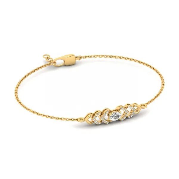 Enchanting Channel-Set Diamond Bracelet - View 4