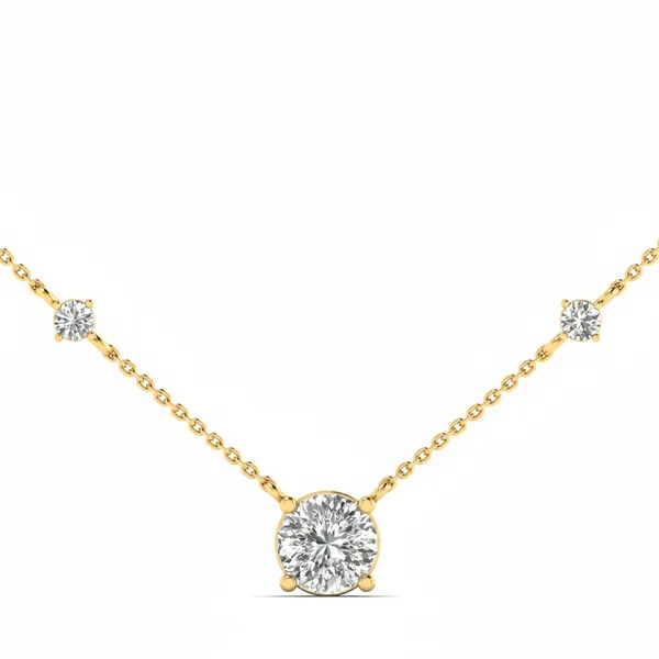 Pristine Diamond-Line Diamond Necklace - View 4