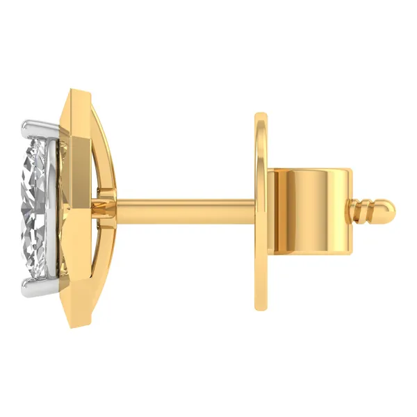 Giardino Lattice Solitaire Earrings - View 3