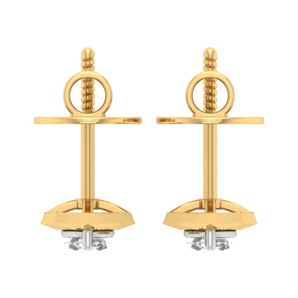 Giardino Lattice Solitaire Earrings - View 4