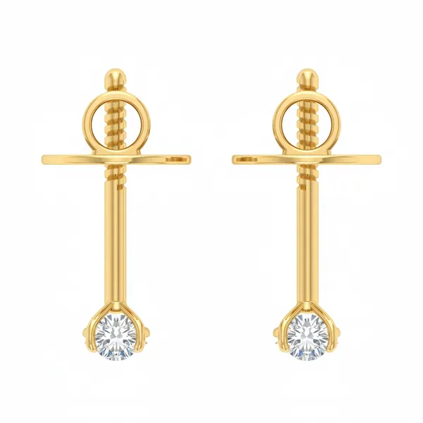 Galatea Solo Stone Earrings - View 4