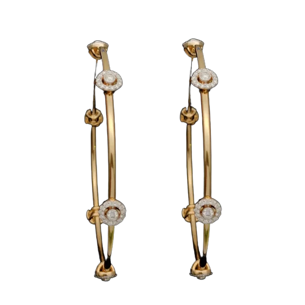 Regal Harmony Diamond Bangle Pair - Laboratory-Grown Diamond Bangle Pair