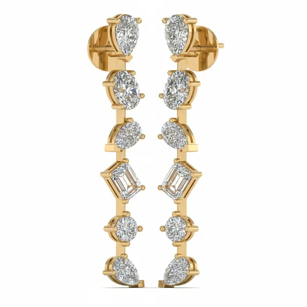 The Citrine Plume Cluster Earrings - View 2