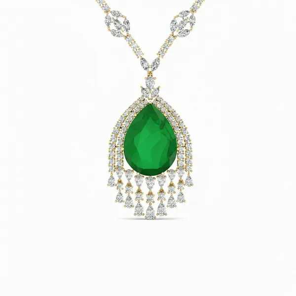 Mesmerizing Modern Diamond Necklace - View 4