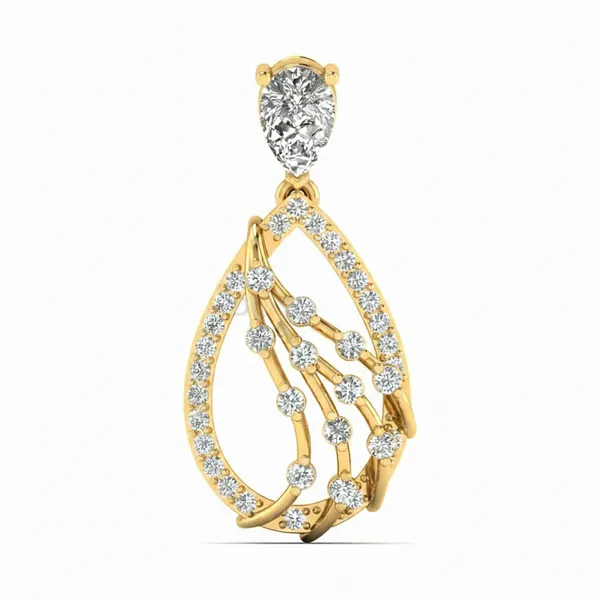 Sculptural Wrapped Diamond Pendant - Laboratory-Grown Diamond Pendant