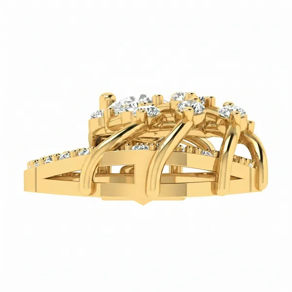 Sculptural Wrapped Diamond Pendant - View 4
