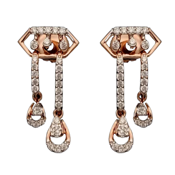 Opulent Cascade Diamond Earrings - Laboratory-Grown Diamond Earrings