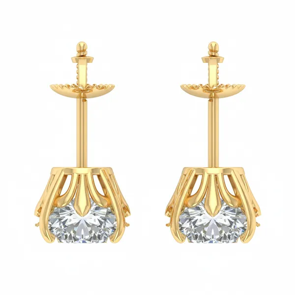 The Rosalind Jasmine Solitaire Studs - View 4