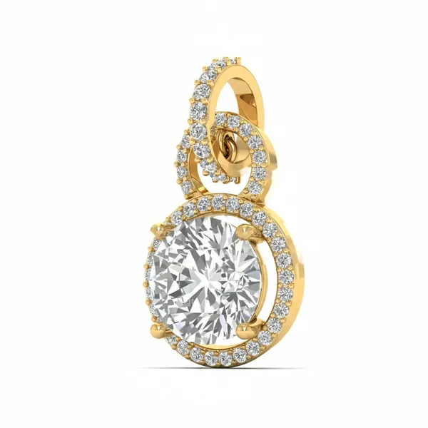 Dazzling Drop Diamond Pendant - View 2