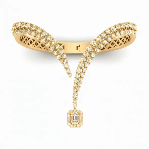 Ethereal Ornate Diamond Bangle - Laboratory-Grown Diamond Bangle