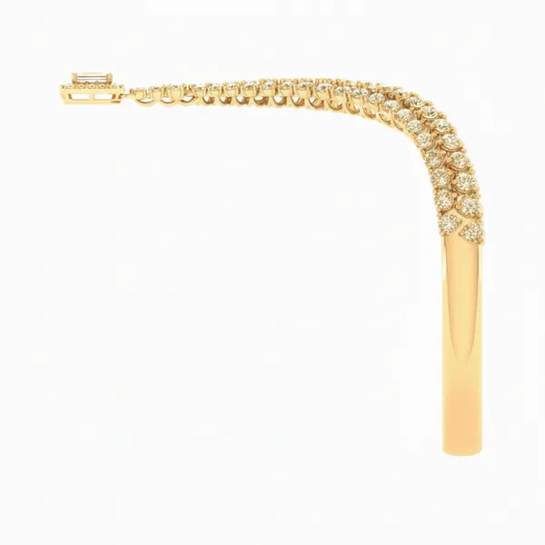 Ethereal Ornate Diamond Bangle - View 4