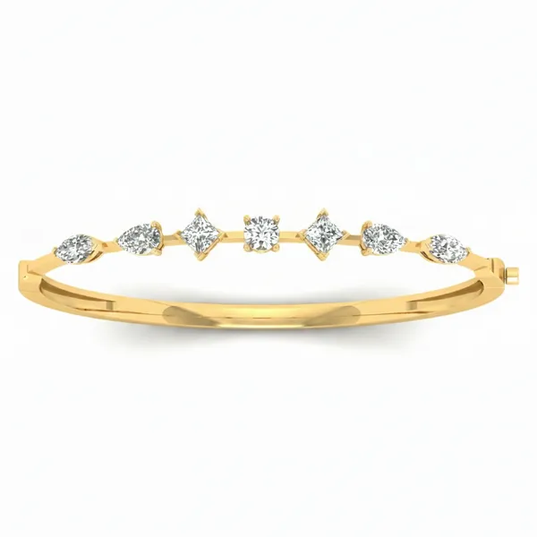 Sophisticated Golden Hour Diamond Bangle - Laboratory-Grown Diamond Bangle