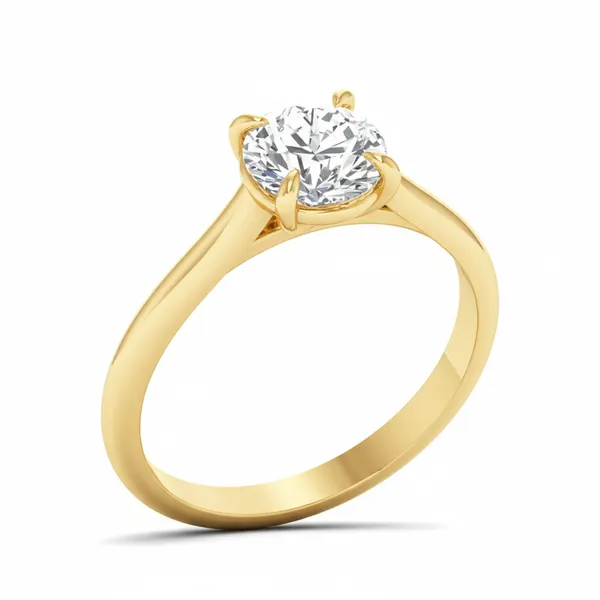 Polished Opulence Diamond Ring - Laboratory-Grown Diamond Ladies Ring