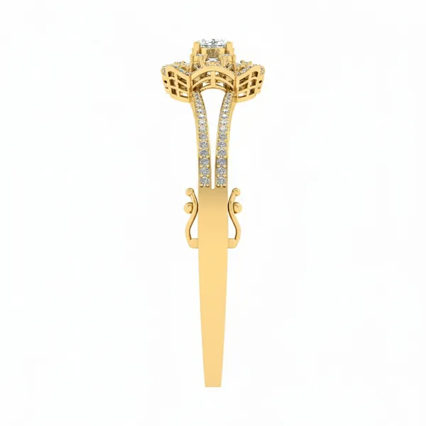 Statuesque Cuff Diamond Bangle - View 4