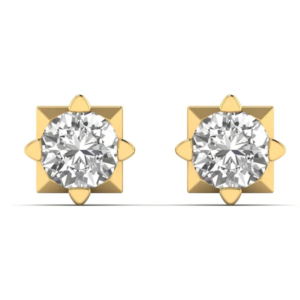 Lysandra Single Diamond Studs - Laboratory-Grown Diamond Earrings
