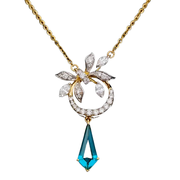 Blissful Crest Diamond Pendant with Chain MNPC1232