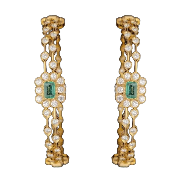 Serene Lattice Diamond Bangle Pair MNBN1180