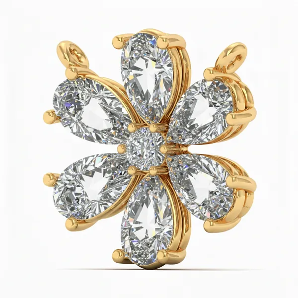 Vivid Medallion Diamond Pendant - View 2