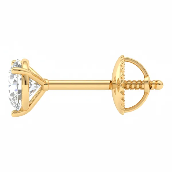Champagne Ivy Diamond Studs - View 3