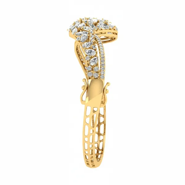 Radiant Channel Diamond Bangle - View 4
