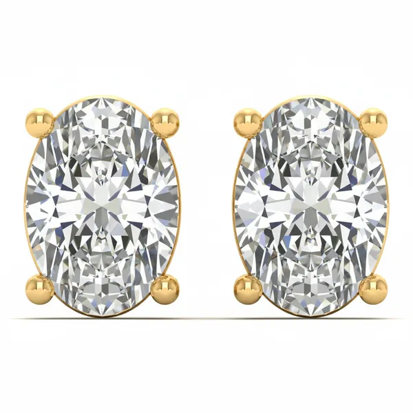 The Isolde Tiara Single Diamond Studs - Laboratory-Grown Diamond Earrings