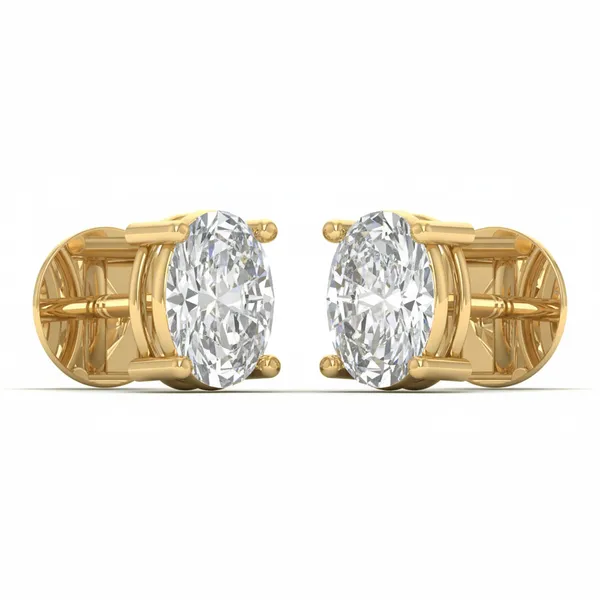 The Isolde Tiara Single Diamond Studs - View 2