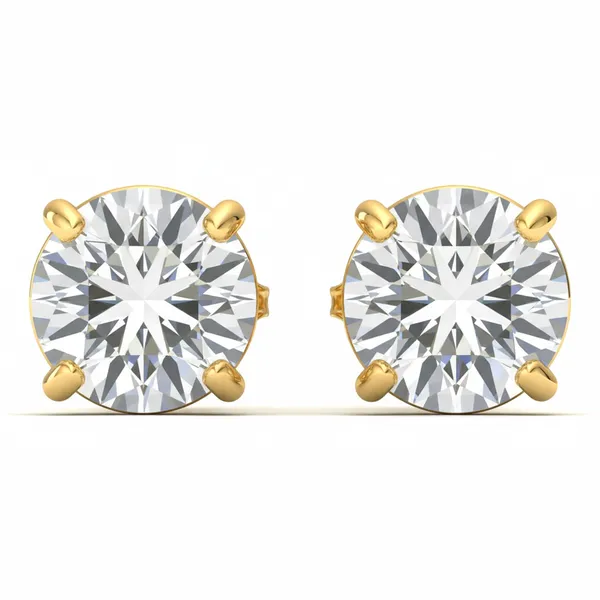 Eglantine Solitaire Earrings - Laboratory-Grown Diamond Earrings