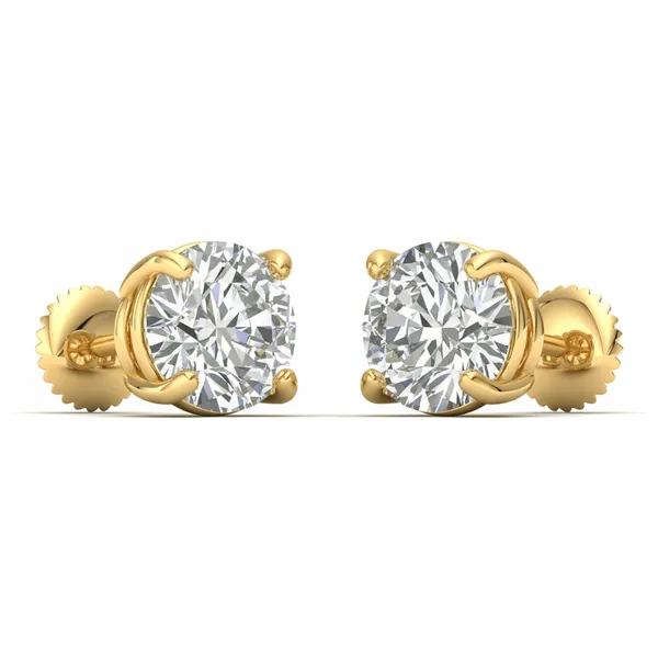 Eglantine Solitaire Earrings - View 2