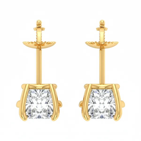 Eglantine Solitaire Earrings - View 4