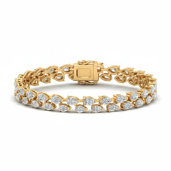 Harmonious Link Diamond Bracelet - Laboratory-Grown Diamond Ladies Bracelet