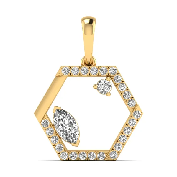 Majestic Encrusted Diamond Pendant - Laboratory-Grown Diamond Pendant