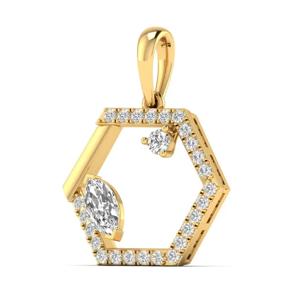 Majestic Encrusted Diamond Pendant - View 2