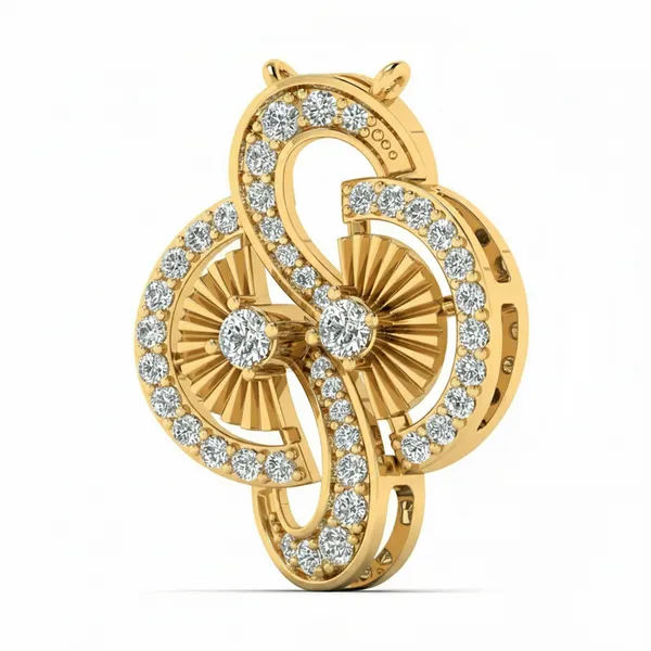 Dazzling Wrapped Diamond Pendant - View 2