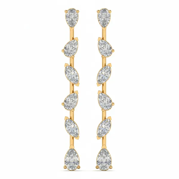 The Ondine Medallion Constellation Earrings - Laboratory-Grown Diamond Drop Earrings
