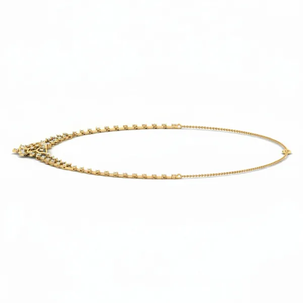 Regal Pave Diamond Necklace - View 2