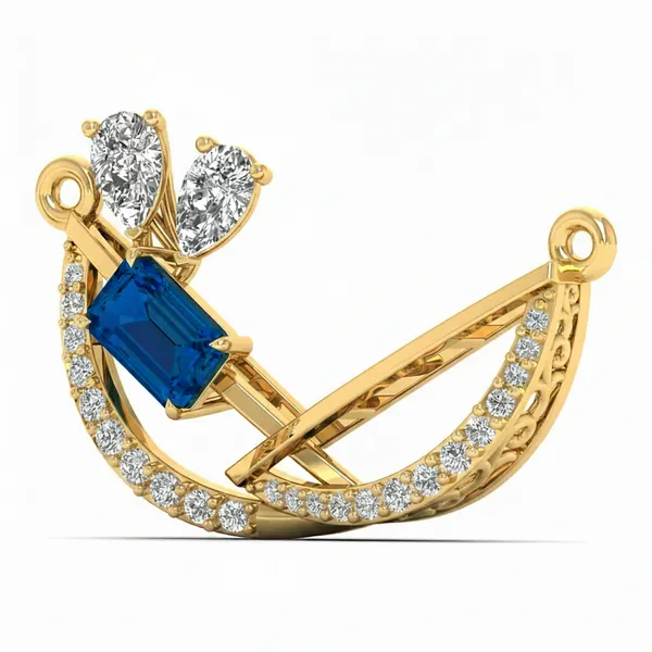 Lustrous Layered Diamond Pendant - View 2