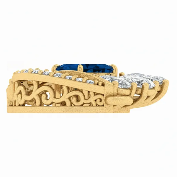 Lustrous Layered Diamond Pendant - View 3