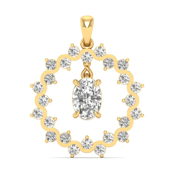 Imperial Art Deco Diamond Pendant - Laboratory-Grown Diamond Pendant