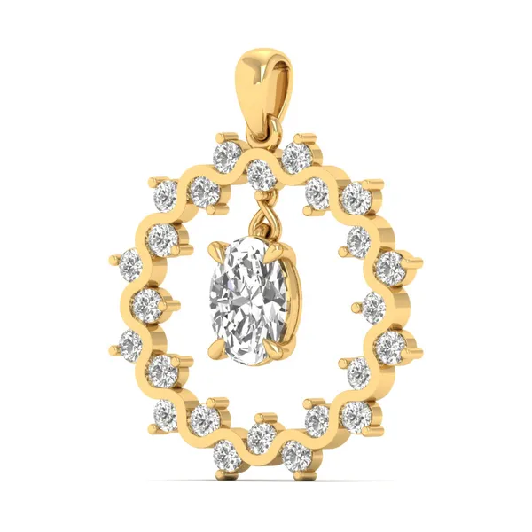 Imperial Art Deco Diamond Pendant - View 2